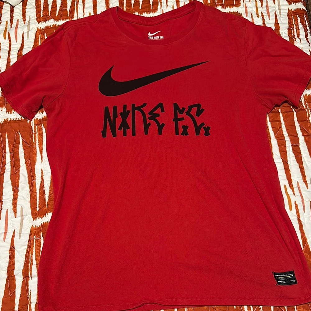 Nike Red Tee with Black Logo